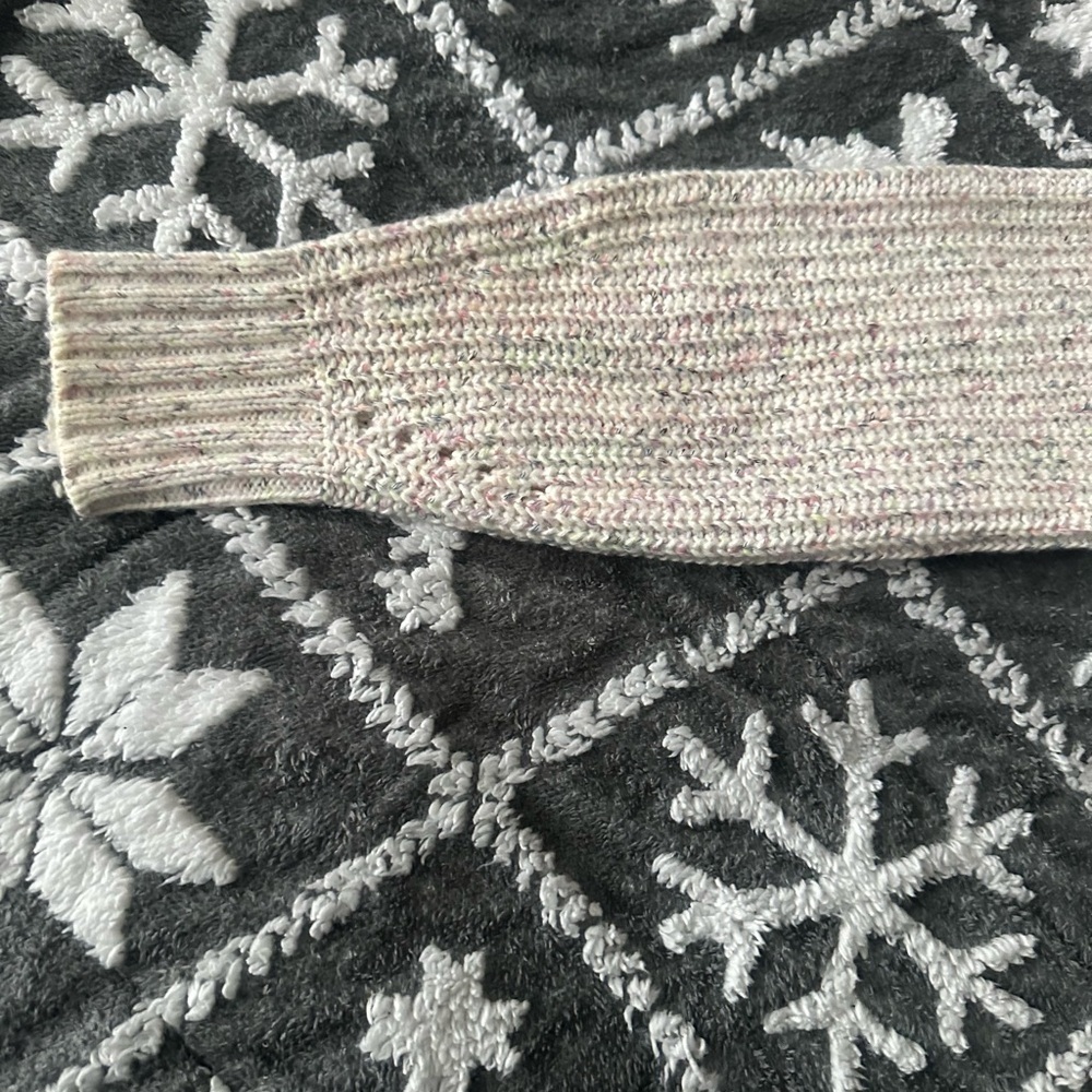 GAP Cream Confetti Speckled Shaker Stitch Ribbed Sweater - Small - Picture 4 of 4
